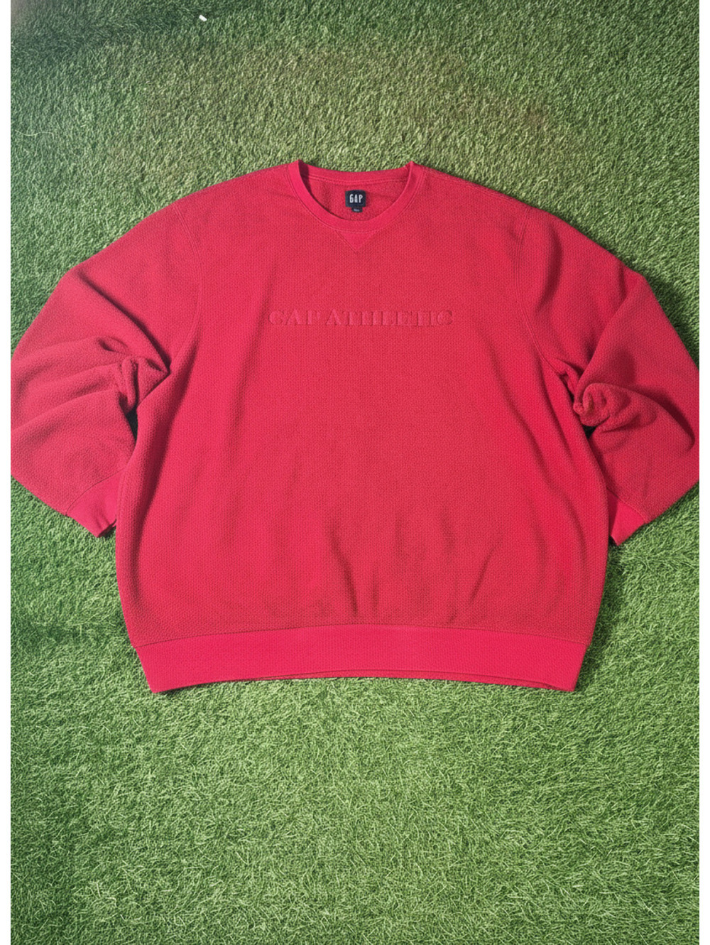 Y2k Gap Athletic Red Fleece Sweatshirt Mens Size XXXL Tall